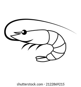 Shrimp icon. Vector concept illustration for design.