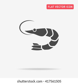 Shrimp Icon. Vector Concept Illustration For Design.