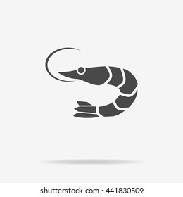 Shrimp icon. Vector concept illustration for design.