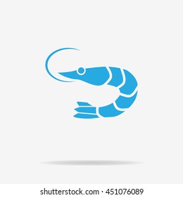 Shrimp icon. Vector concept illustration for design.