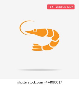 Shrimp icon. Vector concept illustration for design.