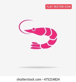 Shrimp icon. Vector concept illustration for design.