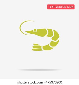 Shrimp icon. Vector concept illustration for design.