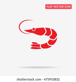 Shrimp icon. Vector concept illustration for design.