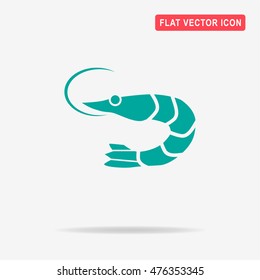 Shrimp icon. Vector concept illustration for design.
