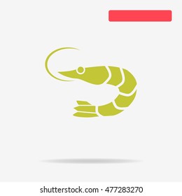 Shrimp icon. Vector concept illustration for design.