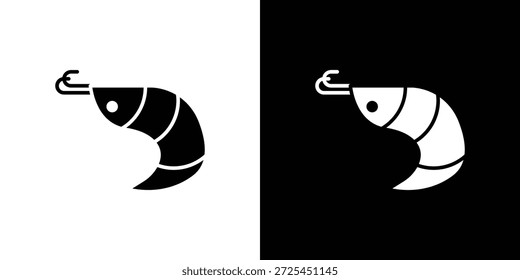 Gráficos de Vector de icono de camarón. signo de Vector lleno, ilustración de símbolo.