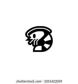 Shrimp icon. Vector shrimp illustration