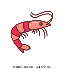 Shrimp icon in vector. Illustration