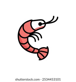 shrimp icon vector illustration style