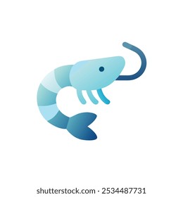 Icono de camarón estilo de Ilustración vectorial