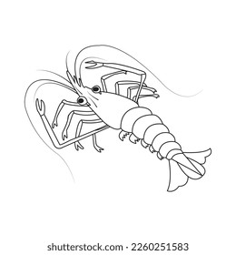 shrimp icon vector illustration symbol design