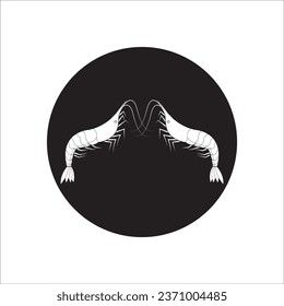 DISEÑO DE SÍMBOLO DE ILUSTRACIÓN DEL VECTOR DE ICONOS DE SHRIMP