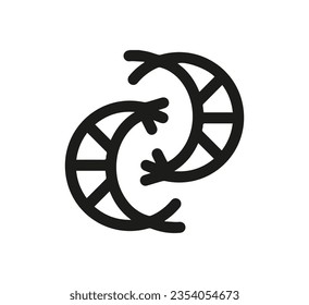 Shrimp icon vector. Linear style sign for mobile concept and web design. Shrimp symbol illustration. Pixel vector graphics - Vector.