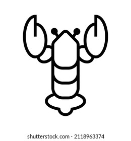 Shrimp icon vector on trendy design.