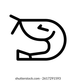 Shrimp Icon Vector Symbol Design Illustration