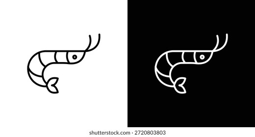 Ícones de camarão design gráfico símbolos vetoriais. ícone Eps10.