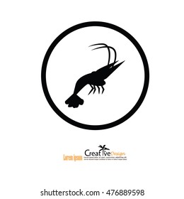 Shrimp icon.vector illustration.