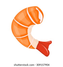 Shrimp Isolated Illustration On White Background