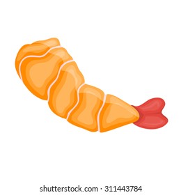 shrimp isolated illustration on white background