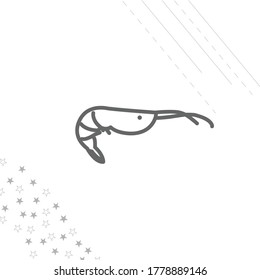 icono de línea aislada de shrimp para web y móvil