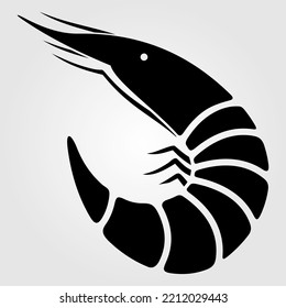 Shrimp isolated on white background. Vector illustration	