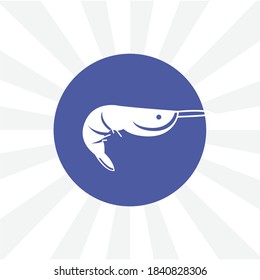 icono de vector aislado de camarón. elemento de diseño