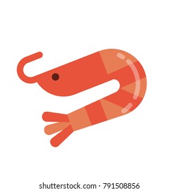 Shrimp isolated vector illustration