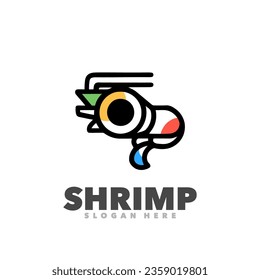 Shrimp line art simple logo