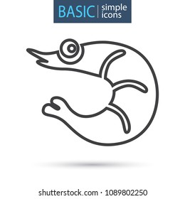 Shrimp line icon