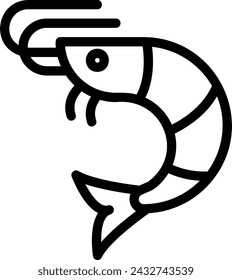 Shrimp-Linie Symbol Illustration Vektor