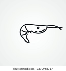 Shrimp line icon. Shrimp outline icon.