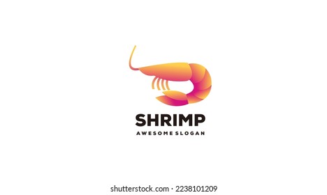 shrimp logo abstract gradient colorful