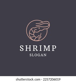 shrimp logo design vector icon template .