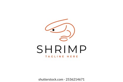 shrimp logo design vector illustration