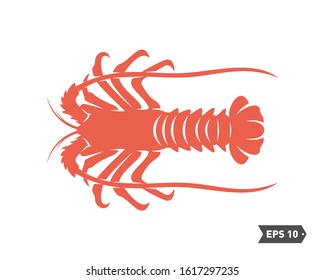 Shrimp logo design Vector. Isolated shrimp on white background. Prawns. Vector illustration.