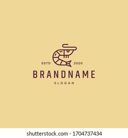 Plantilla vectorial de diseño de logotipo Shrimp