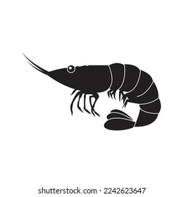 Diseño de ilustración vectorial de icono de Shrimp