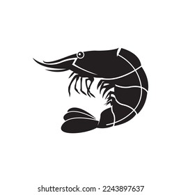 Shrimp logo icon vector illustration design