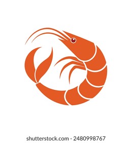 Shrimp Logo icon vector illustration business or company usable