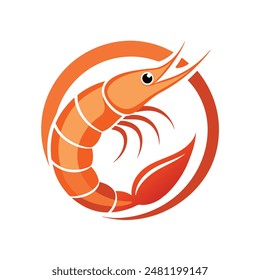 Shrimp Logo icon vector illustration business or company usable