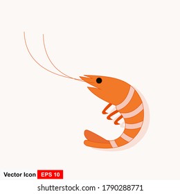 Shrimp Logo. Isolated shrimp on white background. Prawns