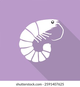 Shrimp logo. Isolated shrimp on white background. Prawns	