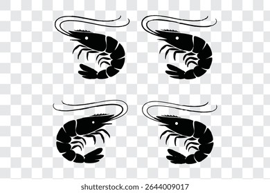 Shrimp logo. Isolated shrimp on white back ground 