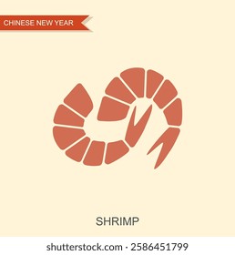 Shrimp logo. Isolated shrimps in retro style. Prawns vector illustration