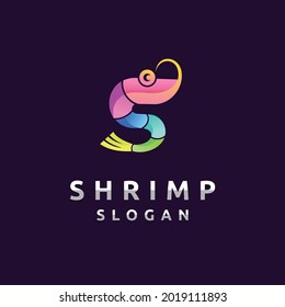 shrimp logo with letter S concept