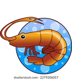 The shrimp logo is suitable for seafood and shrimp farming businesses, easy to remember and attractive