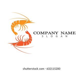 Shrimp logo template