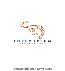 shrimp logo template design vector illustration