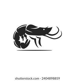 Shrimp Logo template Isolated. Brand Identity. Icon Abstract Vector graphic